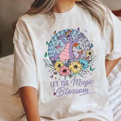 disney figment shirt, let the magic blossom disney figment epcot flower and garden festival shirt, floral epcot shirt, d