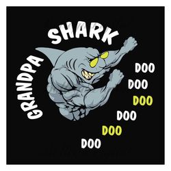 grandpa shark doo doo doo doo svg, fathers day svg, grandpa shark svg, baby shark svg, grandpa svg, baby shark family, b
