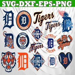 bundle 16 files detroit tigers baseball team svg, detroit tigers svg, mlb team  svg, mlb svg, png, dxf, eps, jpg, instan