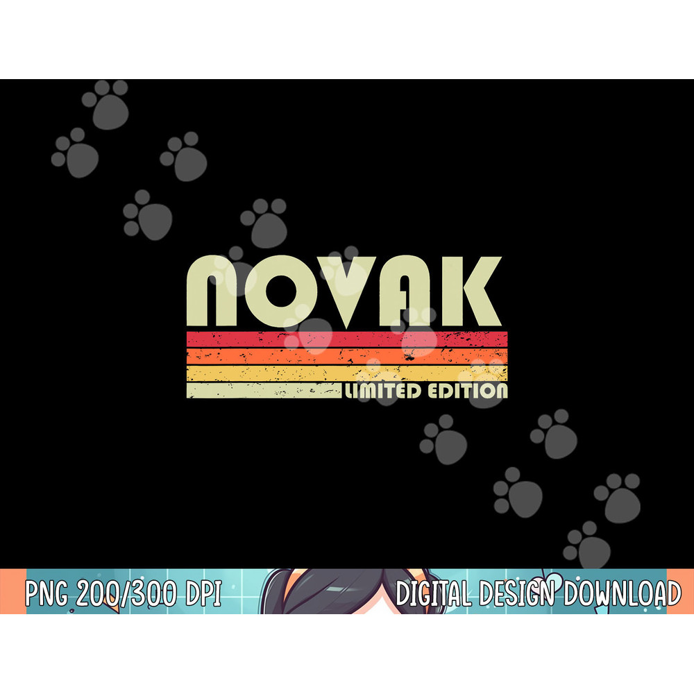 NOVAK Surname Funny Retro Vintage 80s 90s Birthday Reunion png, sublimation.jpg