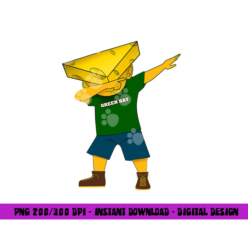 Funny Green Bay Dabbing Cheesehat png, sublimation copy.jpg