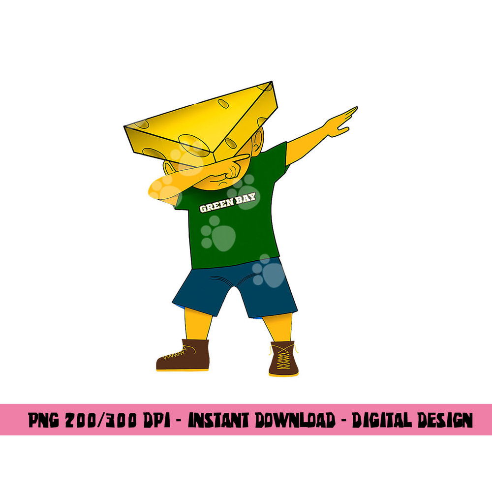 Funny Green Bay Dabbing Cheesehat png, sublimation copy.jpg
