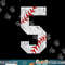 Number 5 Vintage 5th Birthday Baseball Lover 5 Years Old png, sublimation.jpg