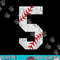 Number 5 Vintage 5th Birthday Baseball Lover 5 Years Old png, sublimation.jpg