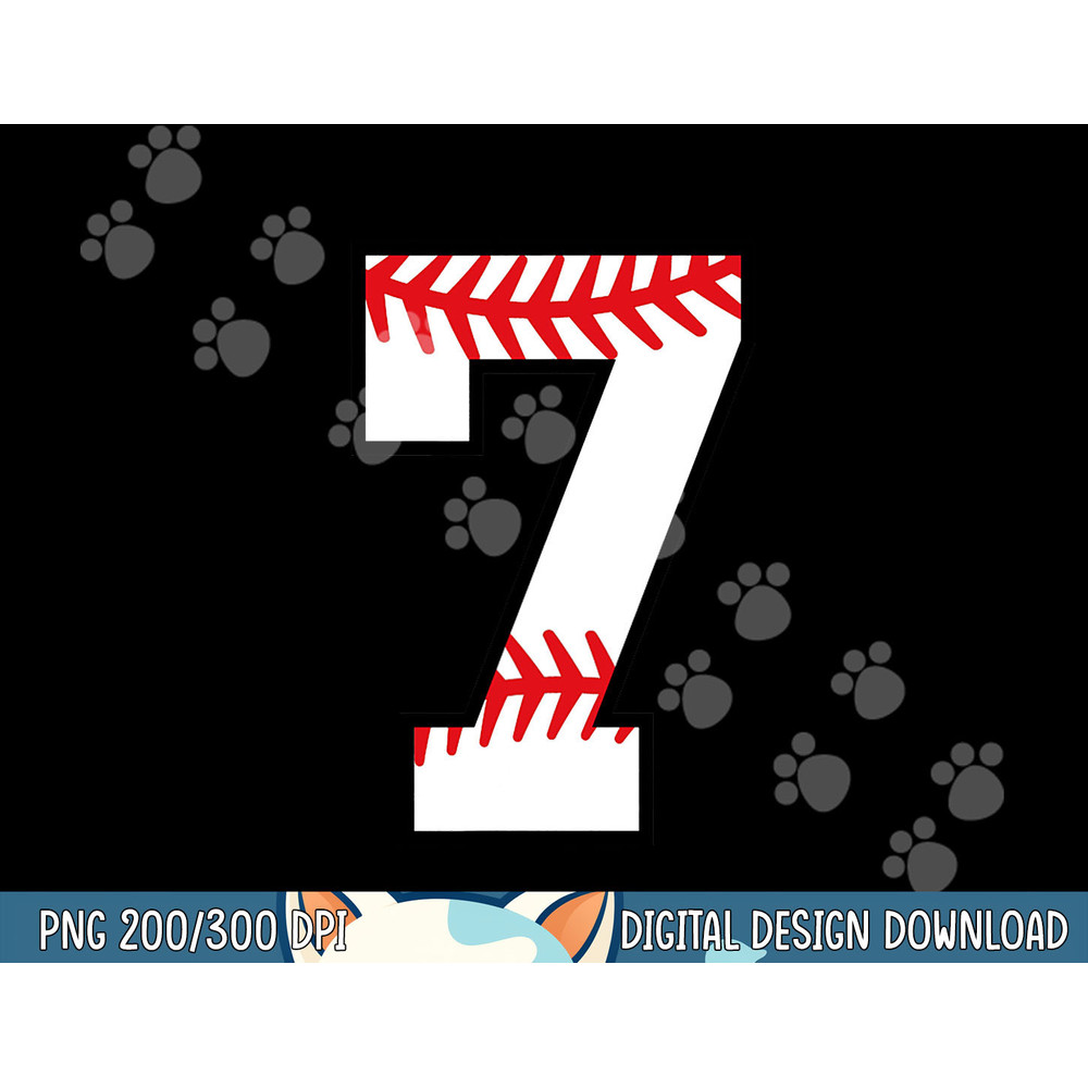 Number 7 Baseball Lucky Favorite Jersey Number png, sublimation.jpg