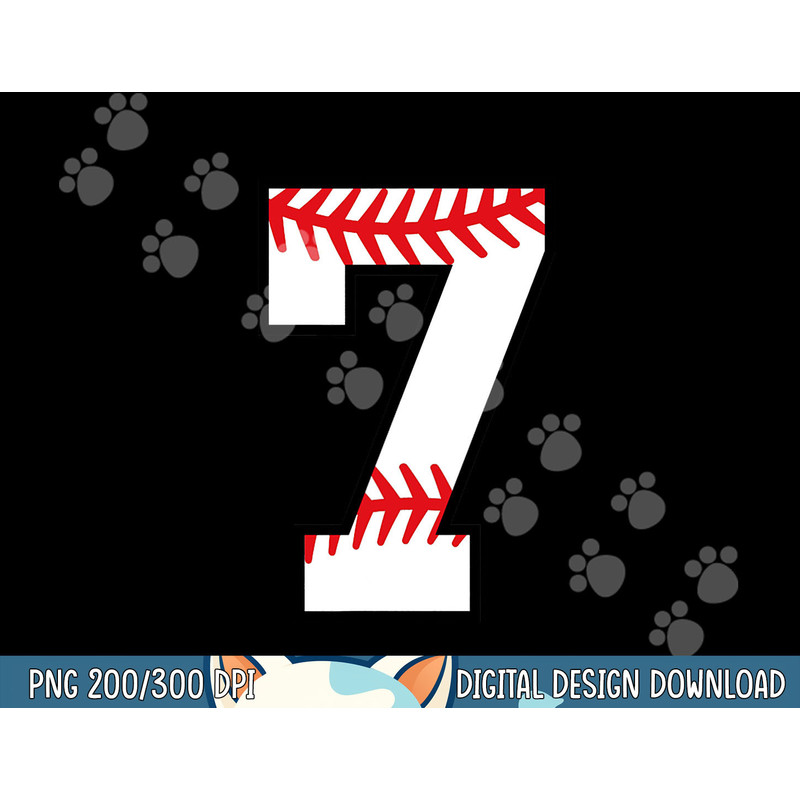 Number 7 Baseball Lucky Favorite Jersey Number png, sublimation.jpg