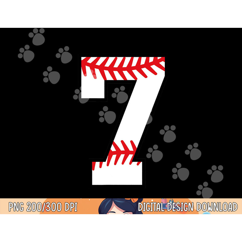 Number 7 Baseball Lucky Favorite Jersey Number png, sublimation.jpg