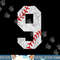 Number 9 Vintage 9th Birthday Baseball Lover 9 Years Old png, sublimation.jpg