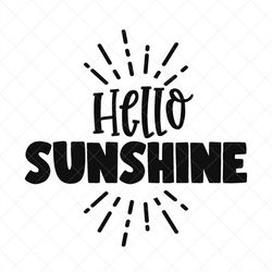 hello sunshine svg, summer svg, sunflower, png, eps, dxf, cricut, cut files, silhouette files, download, print