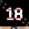 Number 18 Eighteen Baseball Lucky Favorite Jersey Number png, sublimation.jpg