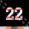 Number 22 Twenty Two Baseball Lucky Favorite Jersey Number png, sublimation.jpg