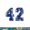 Number 42 Baseball Jersey Navy Blue Vintage Lucky Number png, sublimation.jpg