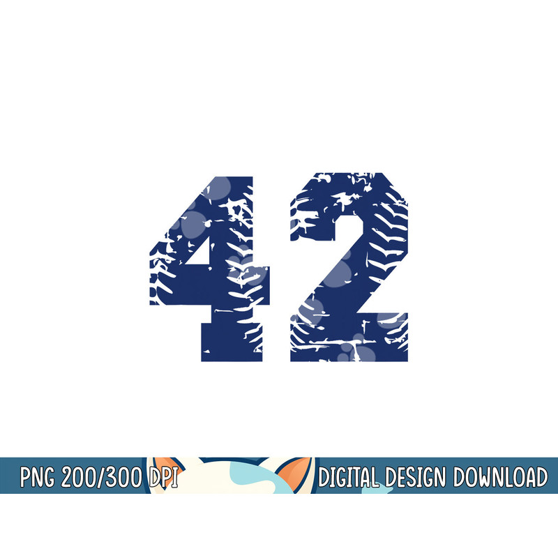 Number 42 Baseball Jersey Navy Blue Vintage Lucky Number png, sublimation.jpg