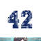 Number 42 Baseball Jersey Navy Blue Vintage Lucky Number png, sublimation .jpg