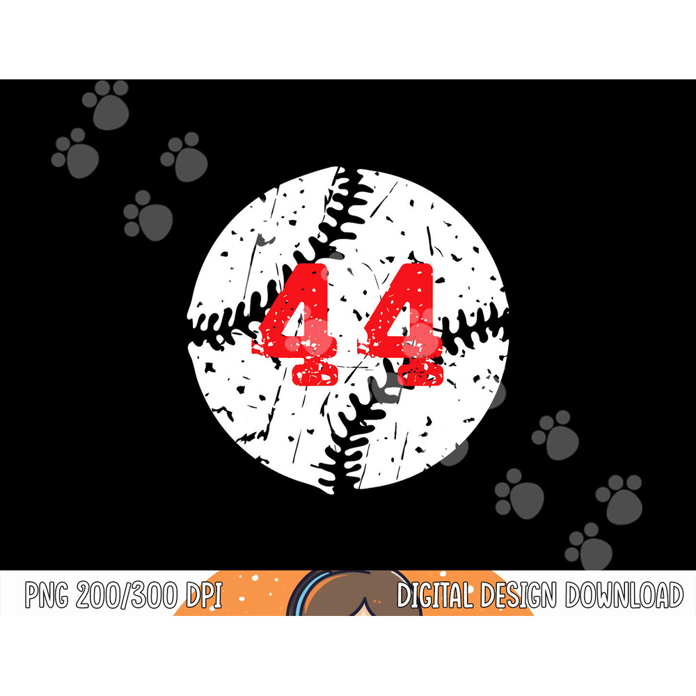 Number 44 Baseball Player Number 44 png, sublimation.jpg