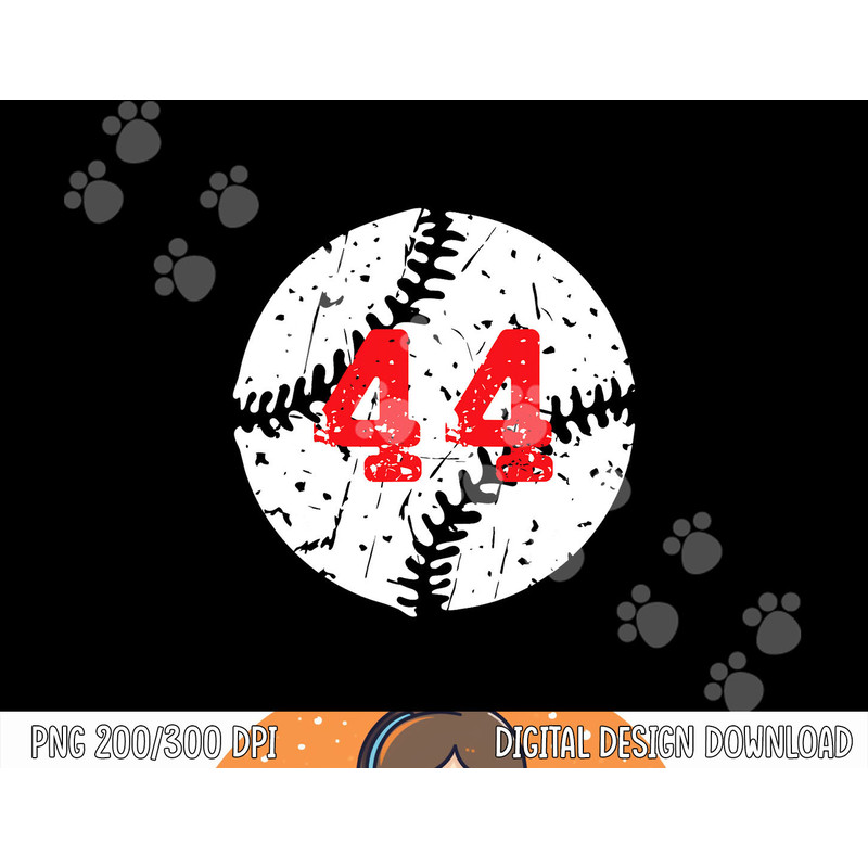 Number 44 Baseball Player Number 44 png, sublimation.jpg