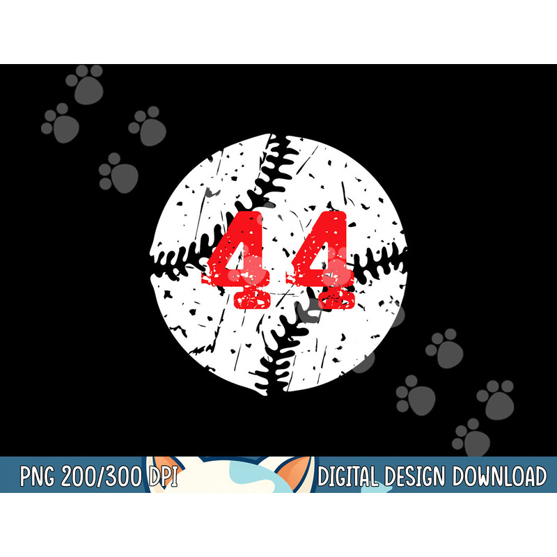 Number 44 Baseball Player Number 44 png, sublimation.jpg