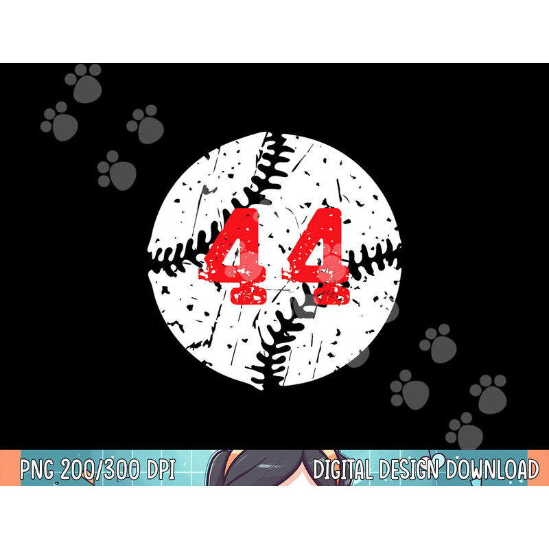 Number 44 Baseball Player Number 44 png, sublimation .jpg