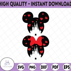 disney castle svg, minnie svg, mickey castle svg, disney vacation svg, mouse ears svg, disney svg cutting file for cricu