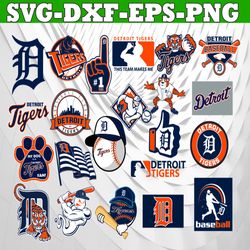 bundle 22 files detroit tigers baseball team svg, detroit tigers svg, mlb team  svg, mlb svg, png, dxf, eps, jpg, instan