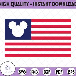 American Flag Mickey Minnie svg, American Flag svg, American Flag, July 4th, Mickey Mouse svg, Minnie Mouse svg, Disney
