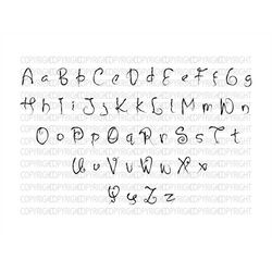 horror svg font, alphabet & numbers, scary halloween font clipart, svg files for cricut, horror movie font silhouette