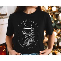 suriel tea co tshirt, acotar shirt, bookish sweat,sarah j maas shirt, a court of thorns and roses sweater, suriel tea ts