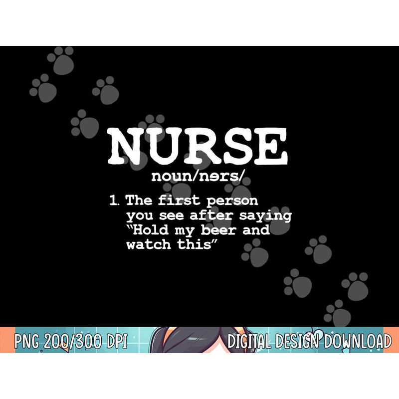 Nurse Definition Nursing png, sublimation.jpg