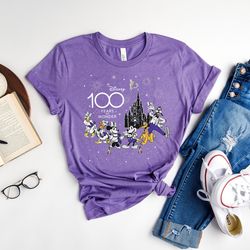 retro mickey mouse and friends disney 100 years of wonder shirt, disneyland 2023 trip, walt disney world t-shirt, disney