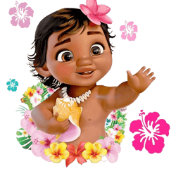 moana png, moana princess disney png, baby moana vector design, moana holding leaf, digital download
