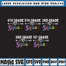 bundle  grade squad svg, 2nd grade svg, second grade svg, frist day of school svg, school squad svg, teacher svg