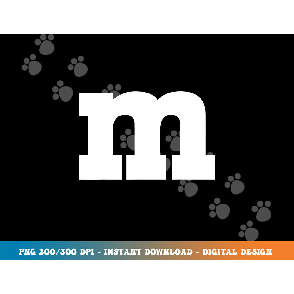 Funny Letter m Chocolate Candy Halloween Team Groups Costume  png,sublimation copy.jpg