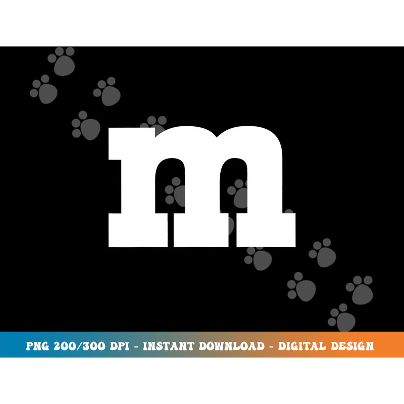 Funny Letter m Chocolate Candy Halloween Team Groups Costume  png,sublimation copy.jpg