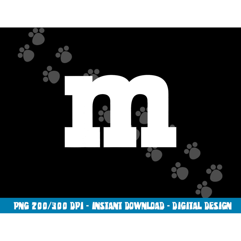 Funny Letter m Chocolate Candy Halloween Team Groups Costume  png,sublimation copy.jpg
