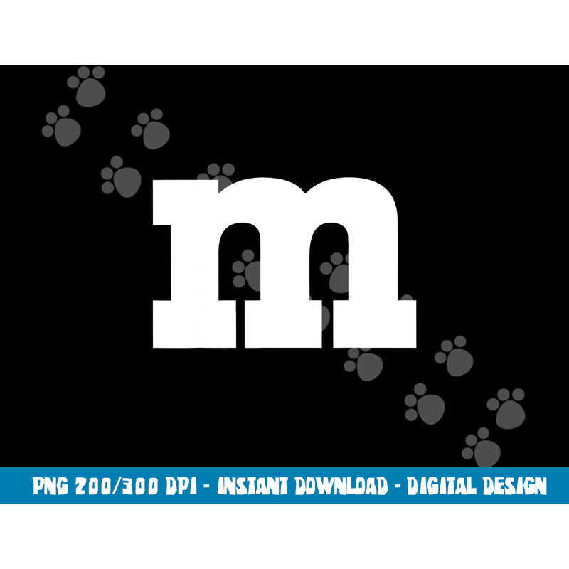 Funny Letter m Chocolate Candy Halloween Team Groups Costume  png,sublimation copy.jpg