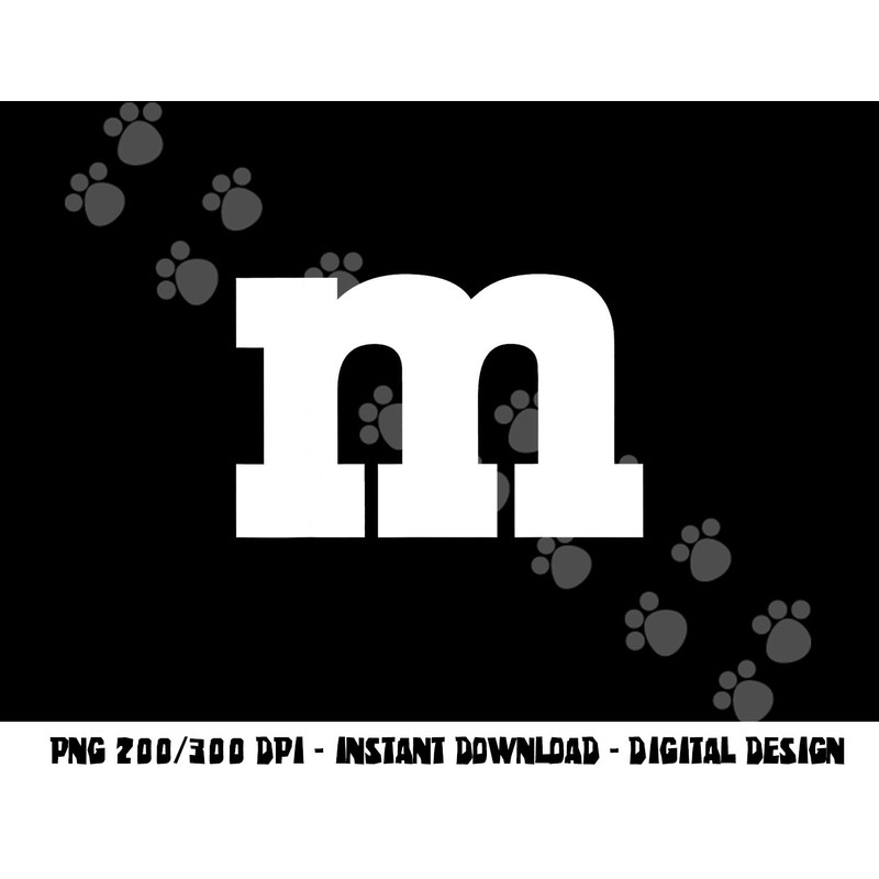 Funny Letter m Chocolate Candy Halloween Team Groups Costume png,sublimation copy.jpg