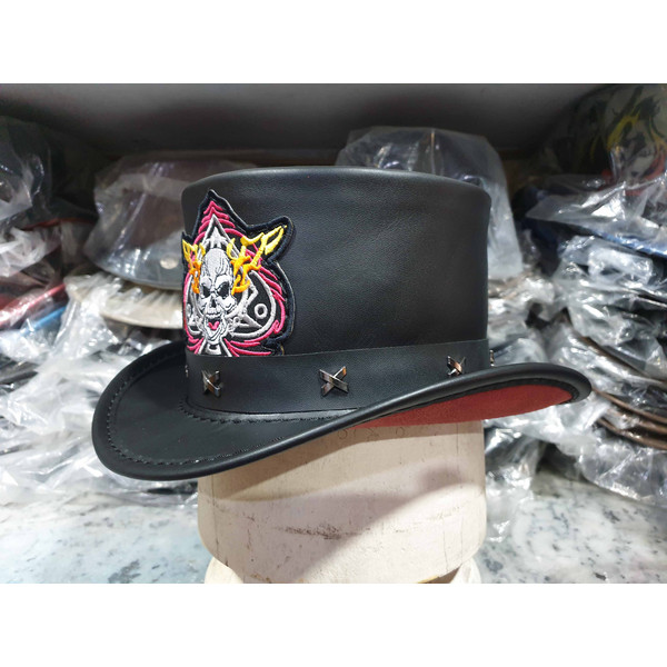 El Dorado Electric Skull Leather Top Hat (2).jpg