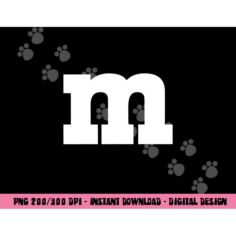 Funny Letter m Chocolate Candy Halloween Team Groups Costume png,sublimation copy.jpg