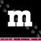 Funny Letter m Chocolate Candy Halloween Team Groups Costume png,sublimation copy.jpg