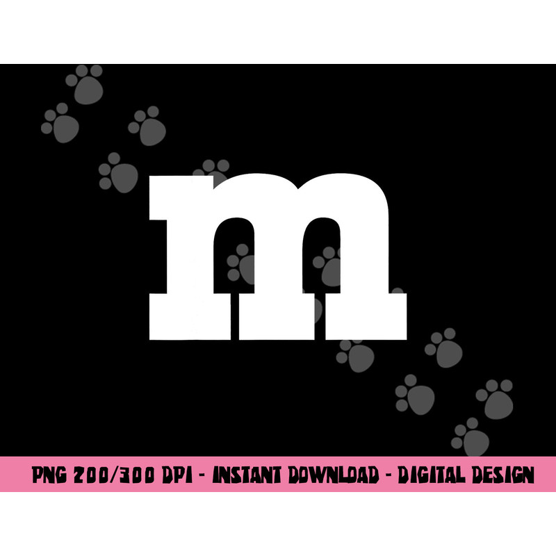 Funny Letter m Chocolate Candy Halloween Team Groups Costume png,sublimation copy.jpg