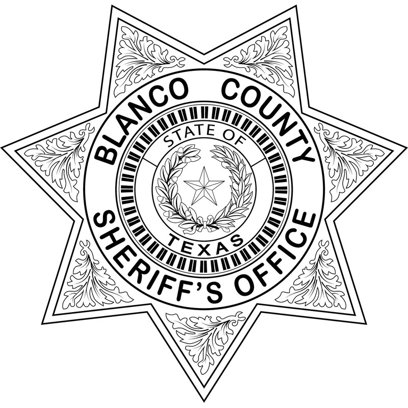 Blanco County Sheriffs office badge Texas vector file.jpg
