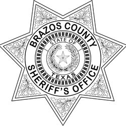 brazos county sheriffs office badge texas vector file black white vector outline or line art file