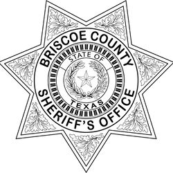 briscoe county sheriffs office badge texas vector file black white vector outline or line art file