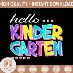 hello kindergarten colorful rainbow png ,hello kindergarten png ,2022 happy first day of school,back to school png