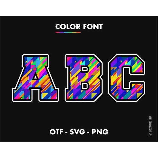 Colorfull Font Colorful Font, Colorful Font SVG, Colorful Font PNG, Colorfu | Inspire ...