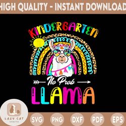 pre-k no prob-llama teacher png, kindergarten no prob llama student png preschool no probllama happy first day of school