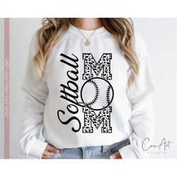 softball mom svg, softball mama shirt design, softball svg files for cricut - cut file, softball vector clipart,leopard
