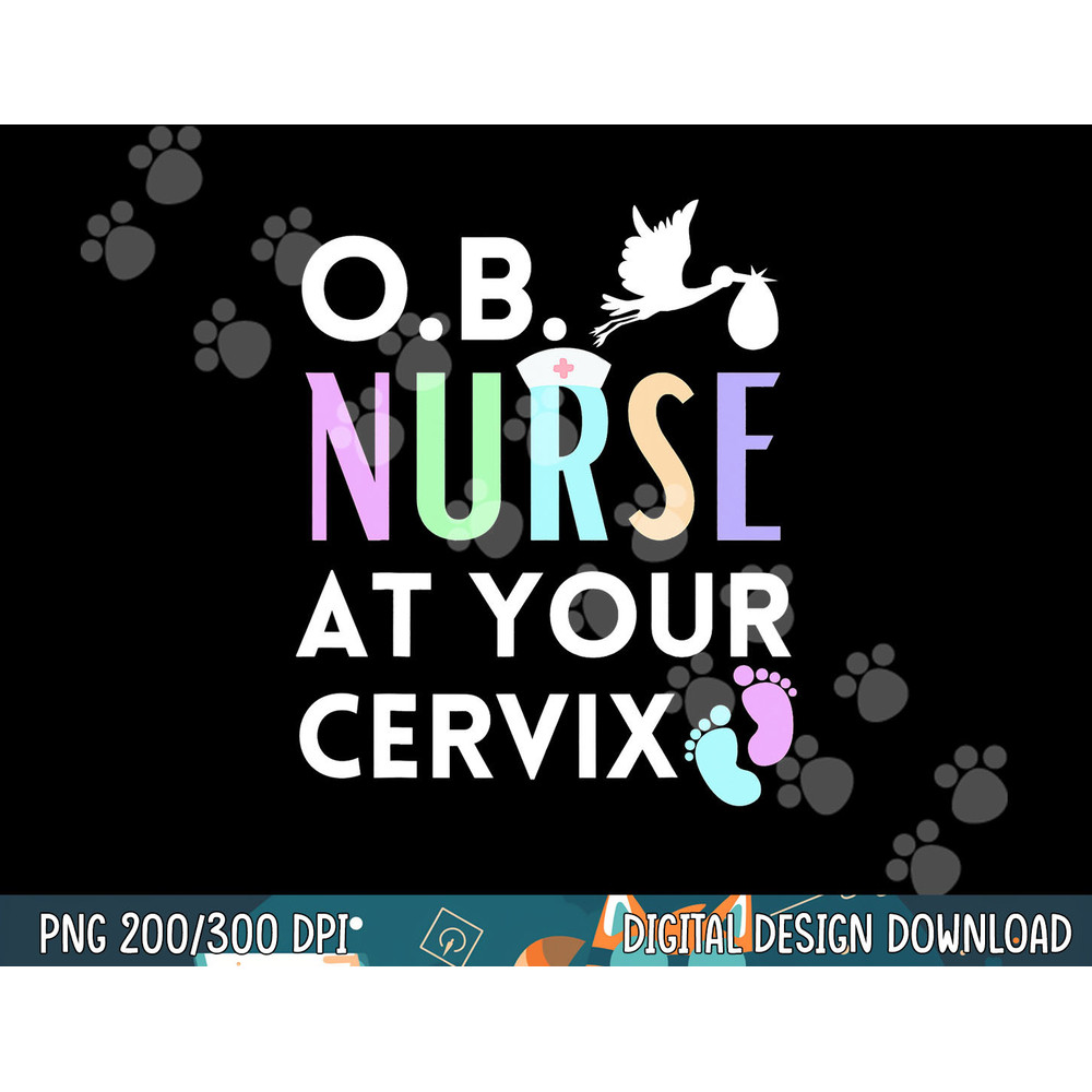 OB Nurse Graduation Design With Baby Feet For Nursing School png, sublimation copy.jpg
