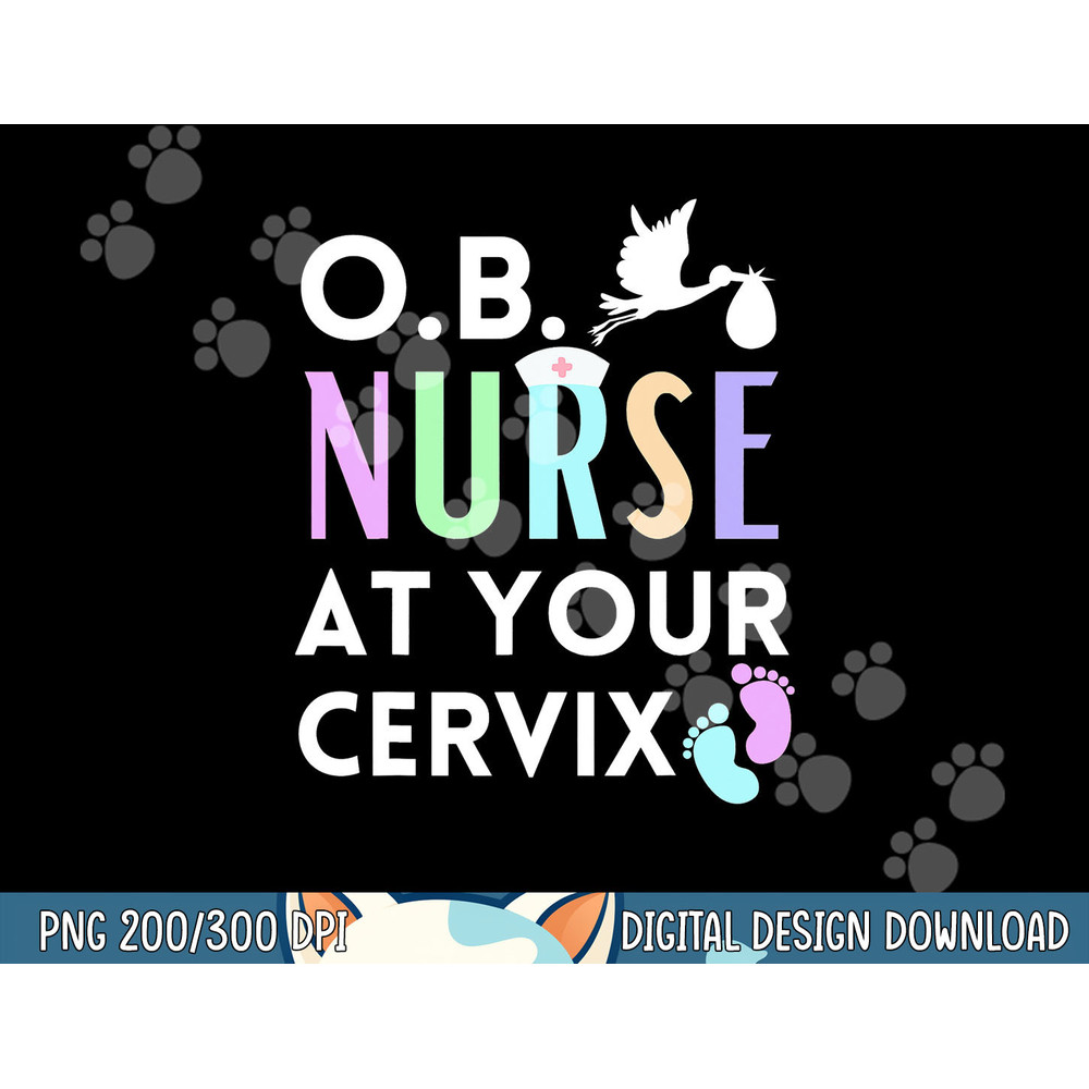 OB Nurse Graduation Design With Baby Feet For Nursing School png, sublimation copy.jpg