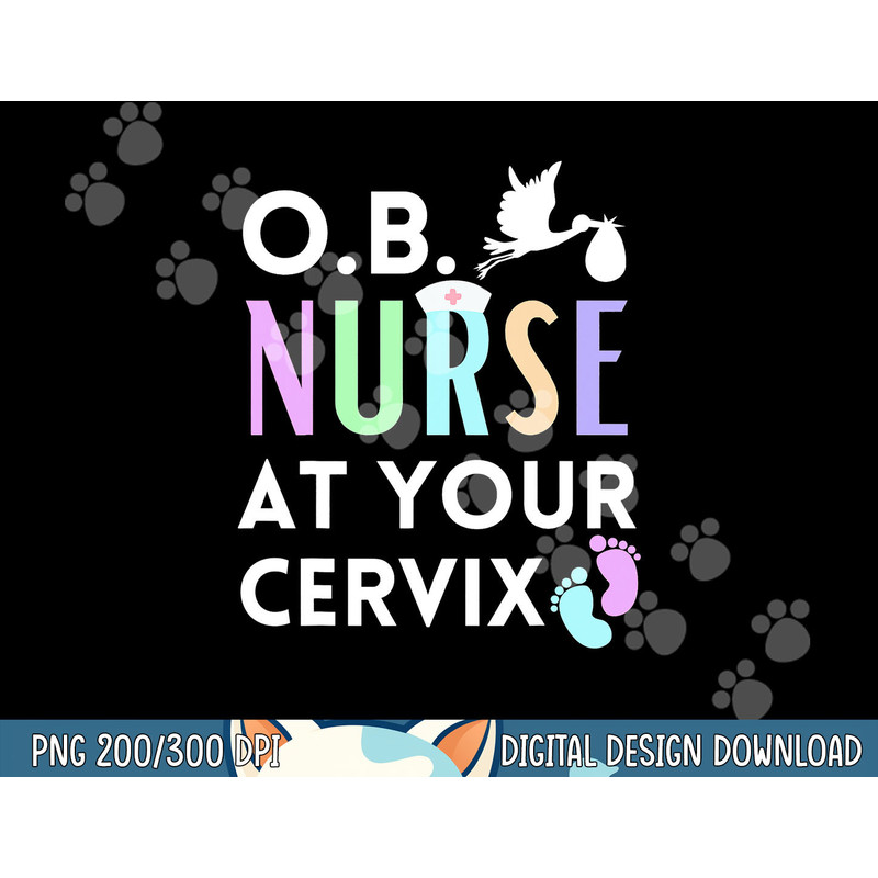 OB Nurse Graduation Design With Baby Feet For Nursing School png, sublimation copy.jpg